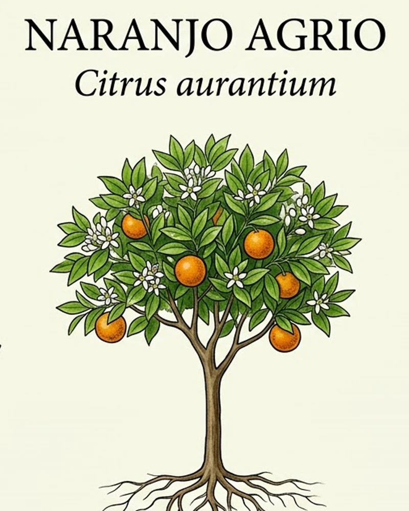 Hábito de Citrus aurantium L.