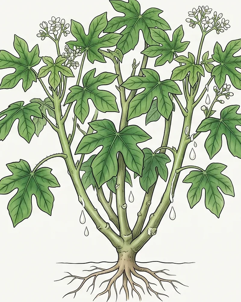 Planta completa de Cnidoscolus aconitifolius