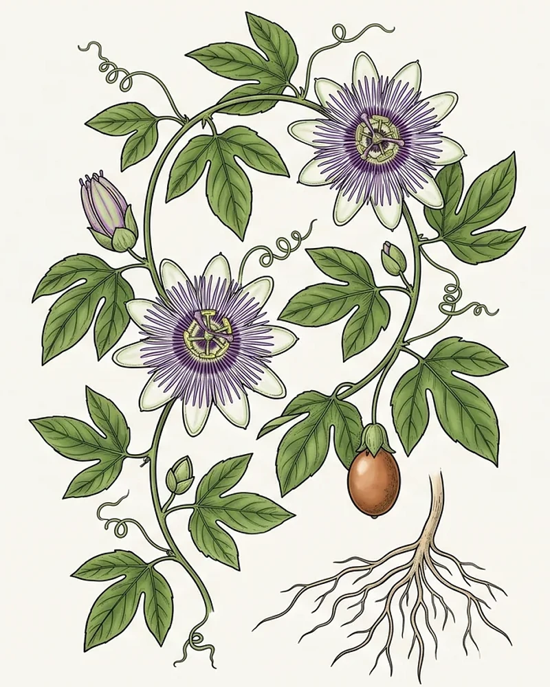 Planta completa de Passiflora incarnata