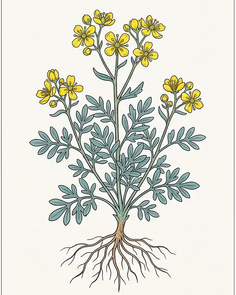 Planta completa de Ruta graveolens