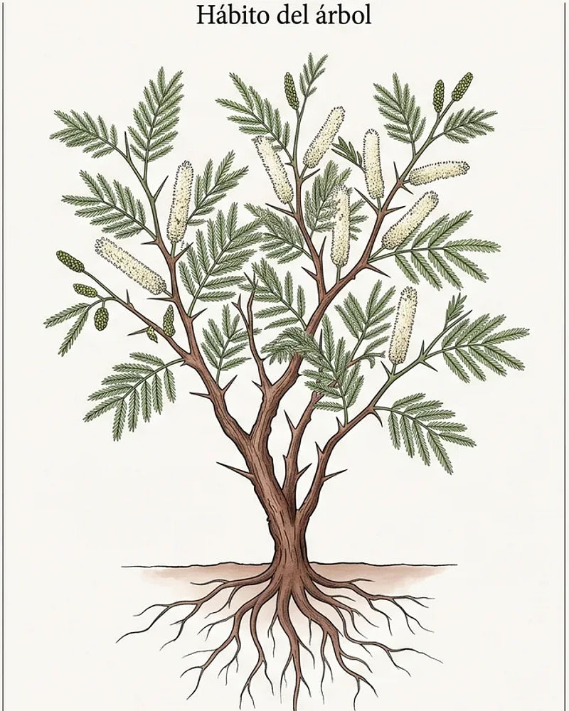 Planta completa de Mimosa tenuiflora