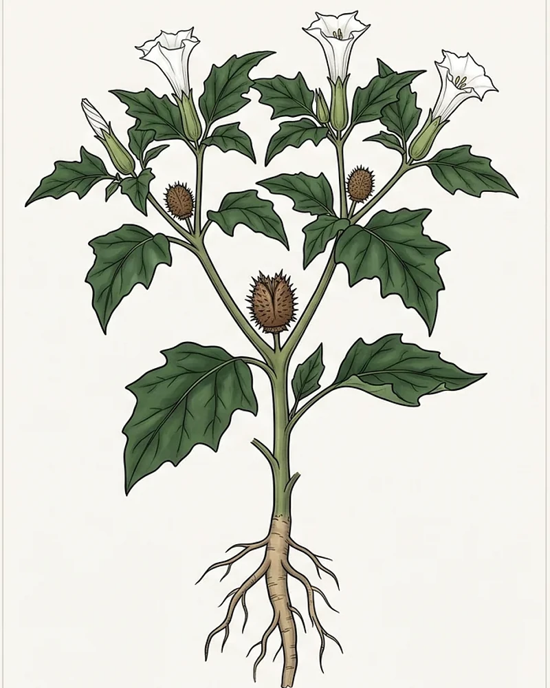 Planta completa de Datura stramonium